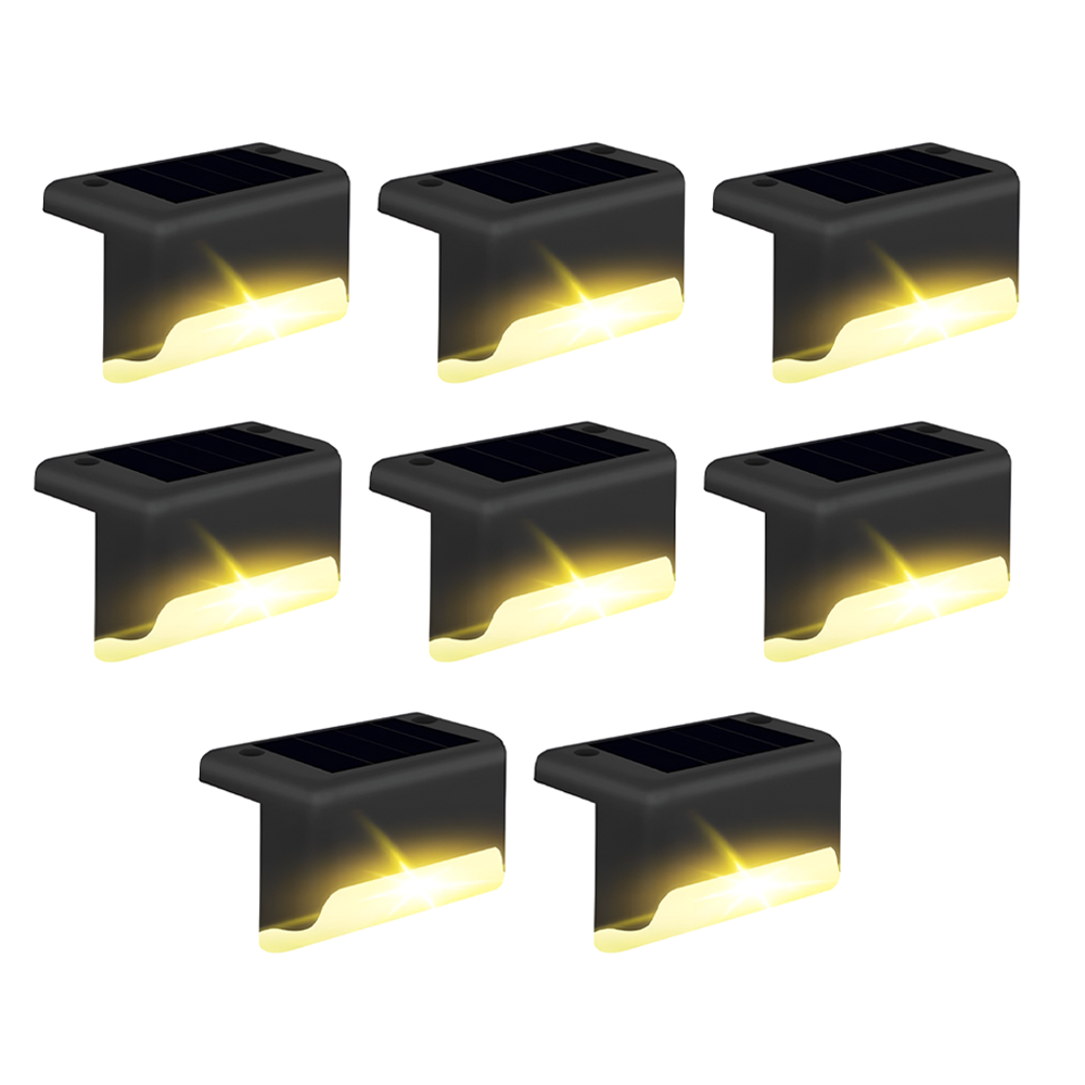 Lampe solaire rechargeable 8 pièces IP66 lumière chaude extérieur