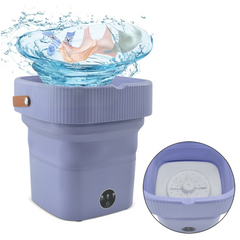 Mini Lave-linge Portable Pliable avec Essorage pour Linge en Voyage et Camping