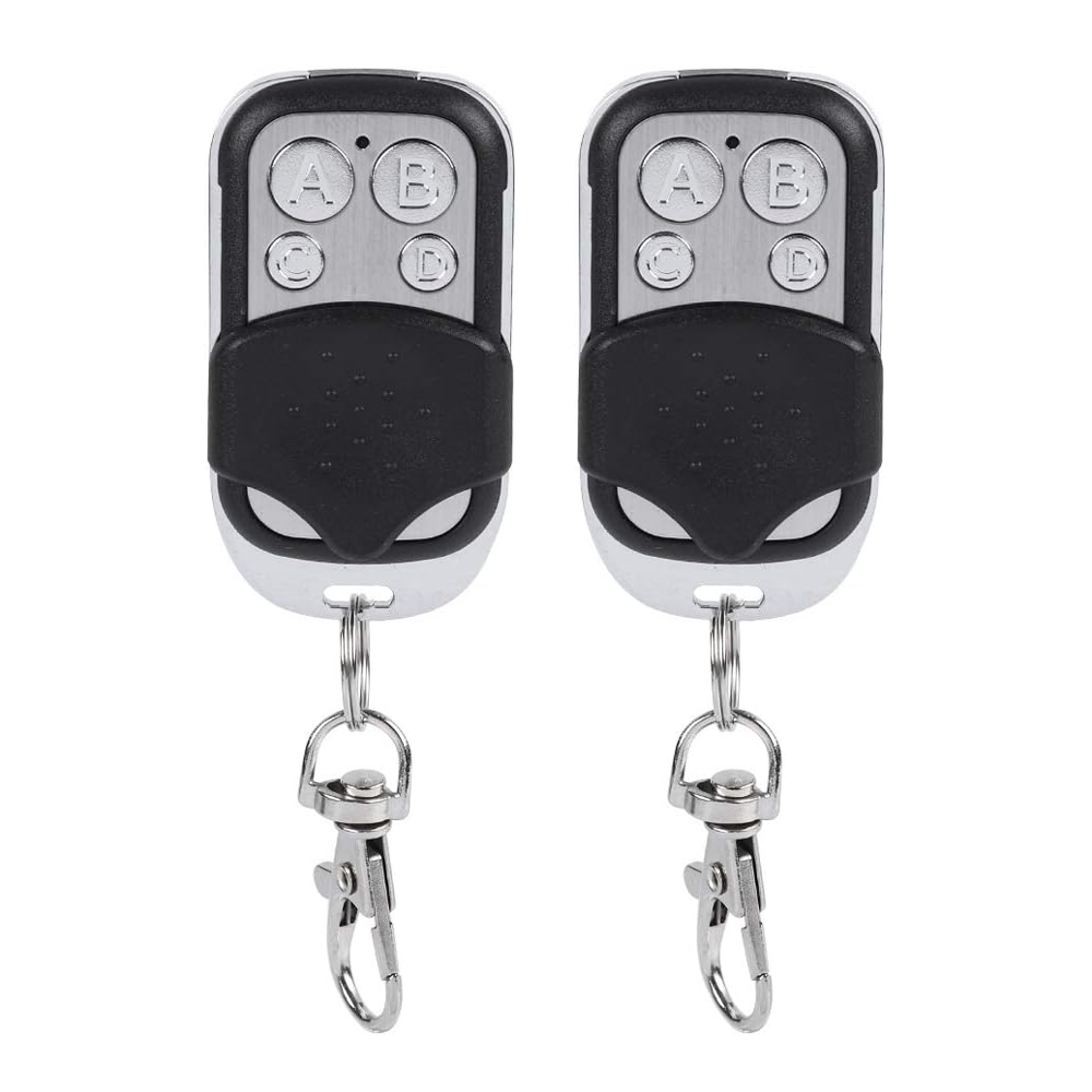 2 pz Télécommande Universelle 4 canaux 433MHz Multifonction Poche avec Crochet