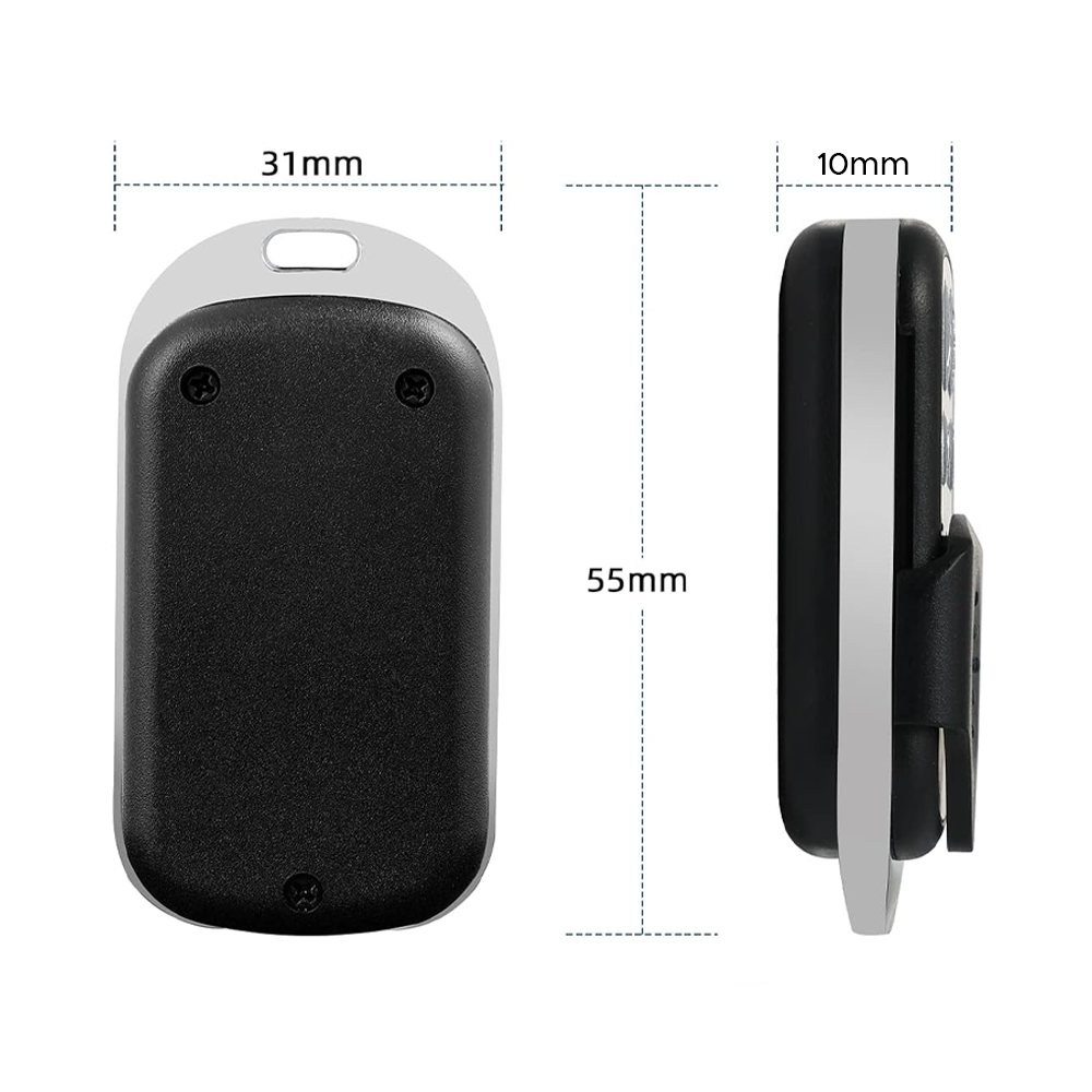 4 pz Télécommande universelle 4 canaux 433 MHz multifonction poche avec crochet