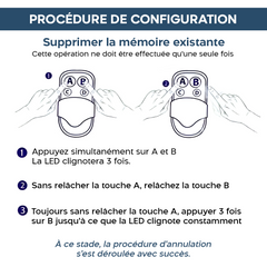 2 pz Télécommande Universelle 4 canaux 433MHz Multifonction Poche avec Crochet