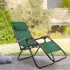 Chaise Gravita Zero pliante avec dossier inclinable fauteuil textilèneà étranger
