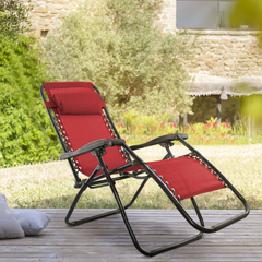 Chaise Gravita Zero pliante avec dossier inclinable fauteuil textilèneà étranger