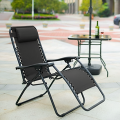 Chaise Gravita Zero pliante avec dossier inclinable fauteuil textilèneà étranger