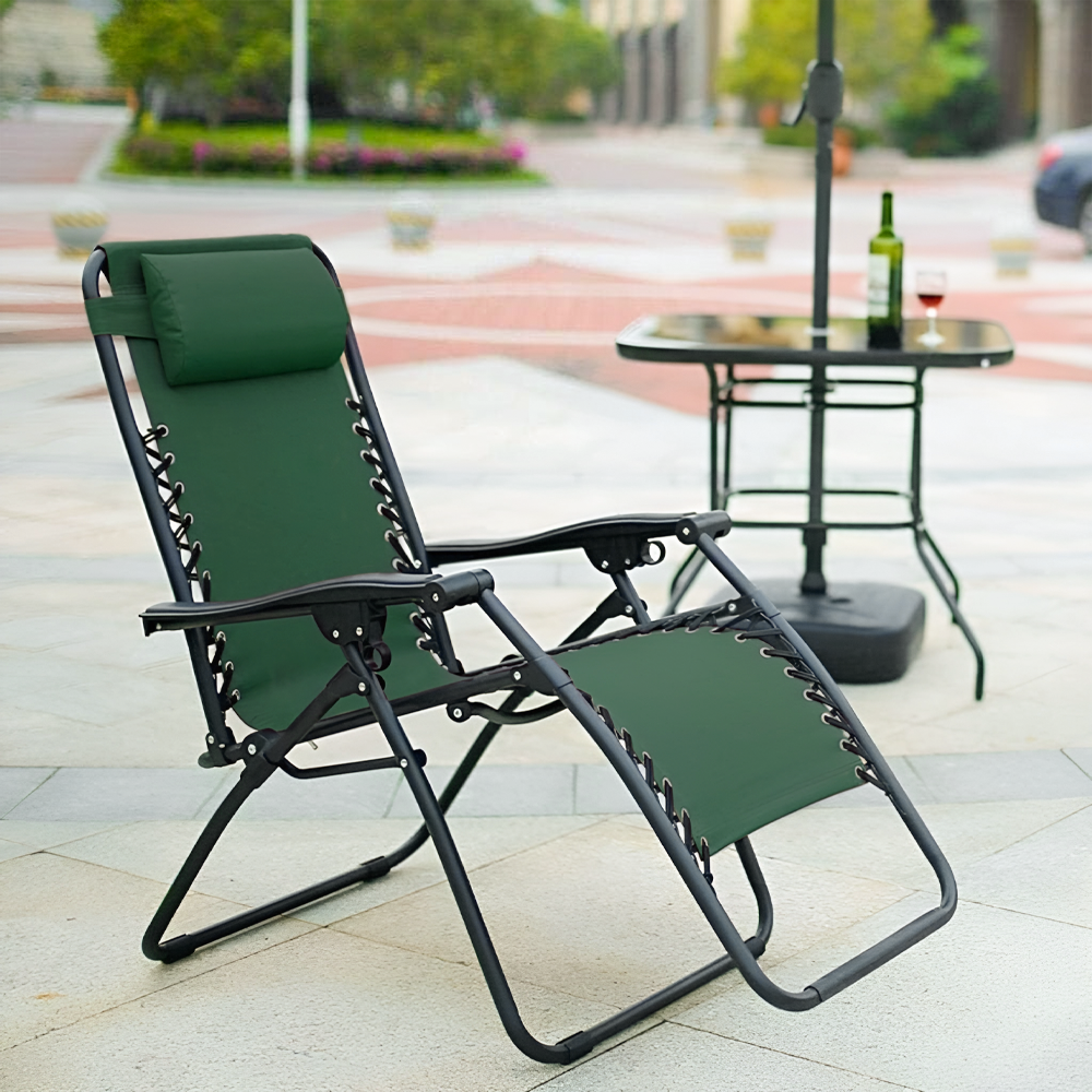Chaise Gravita Zero pliante avec dossier inclinable fauteuil textilèneà étranger