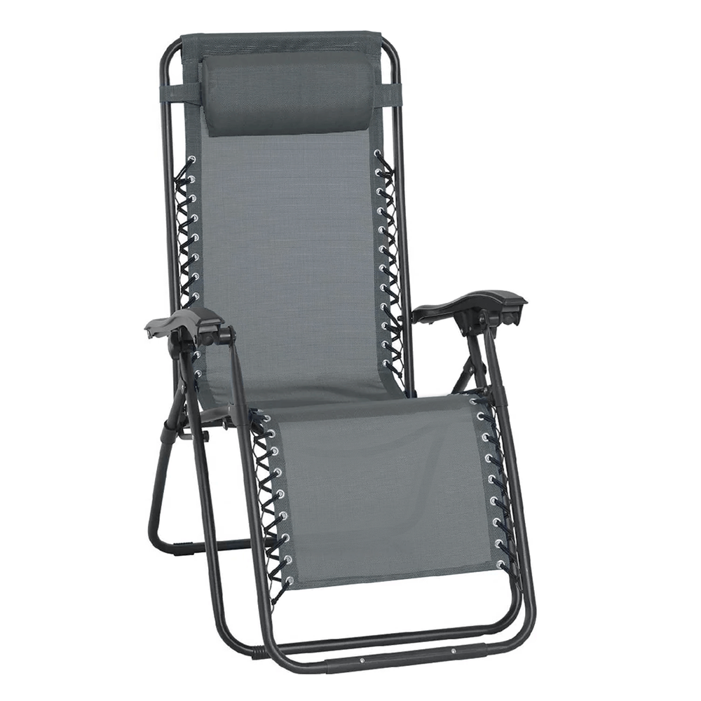 Set 2 chaises pliantes Gravità Zero avec dossier inclinable poltrona textilène