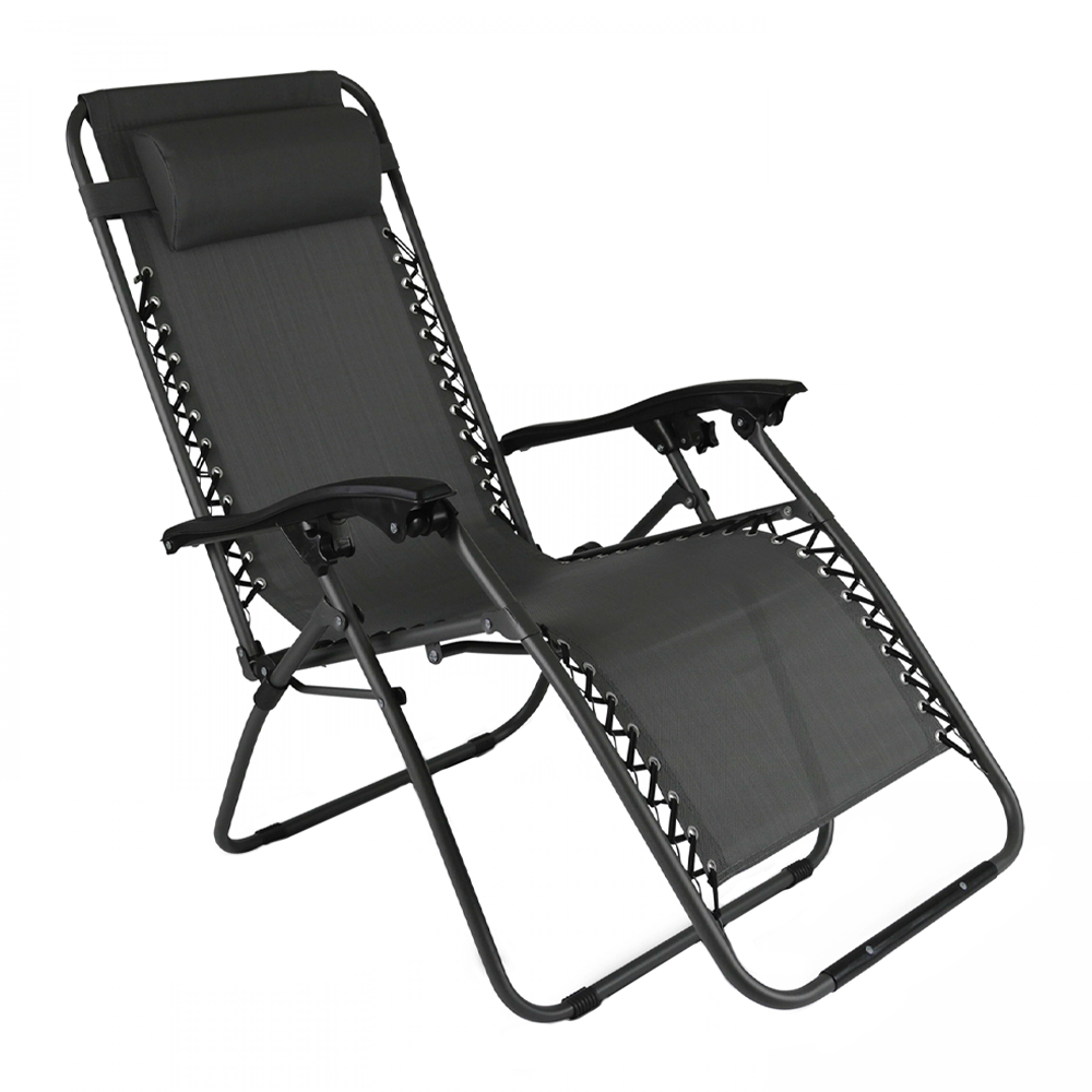 Set 2 chaises pliantes Gravità Zero avec dossier inclinable poltrona textilène