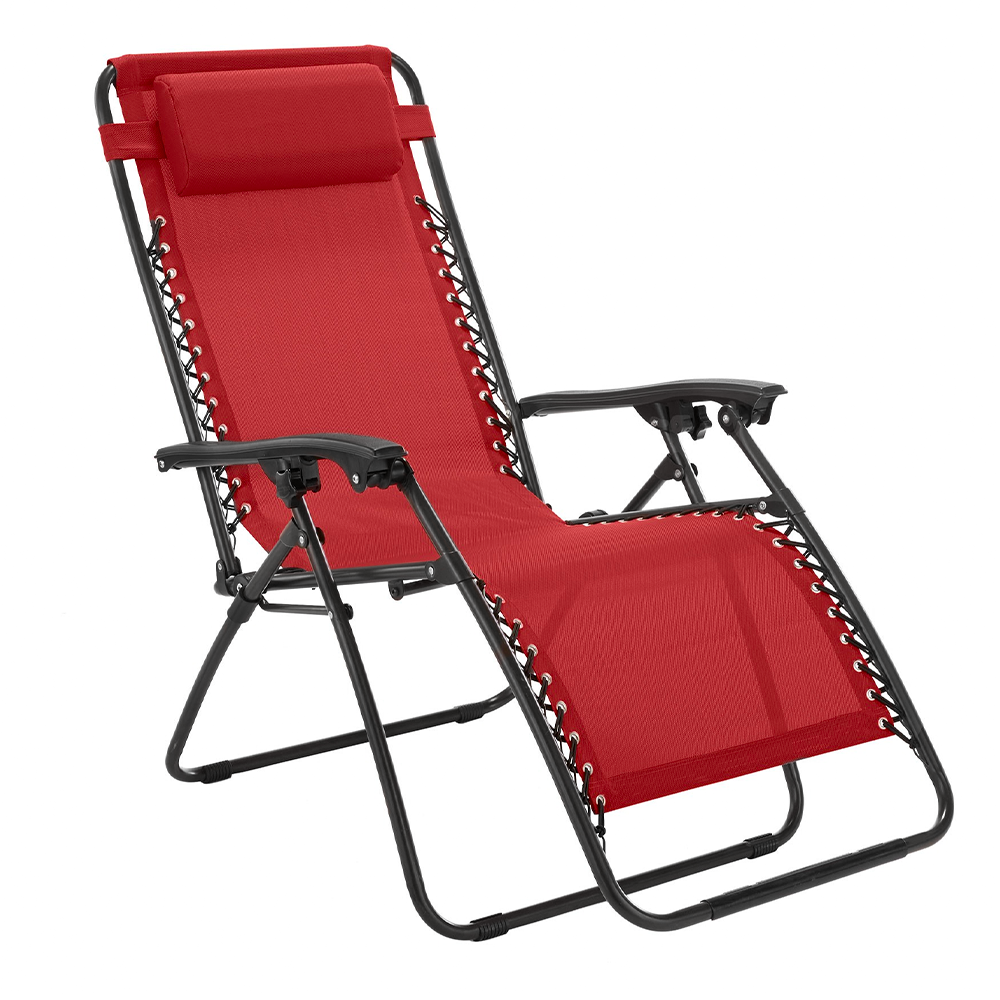 Set 2 chaises pliantes Gravità Zero avec dossier inclinable poltrona textilène
