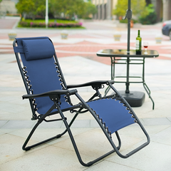 Set 2 chaises pliantes Gravità Zero avec dossier inclinable poltrona textilène