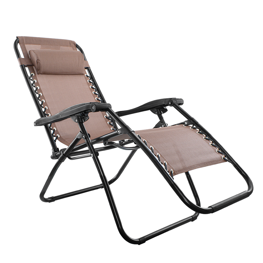 Set 2 chaises pliantes Gravità Zero avec dossier inclinable poltrona textilène