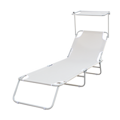 2309P Transat pliant avec dossier réglable et parasol