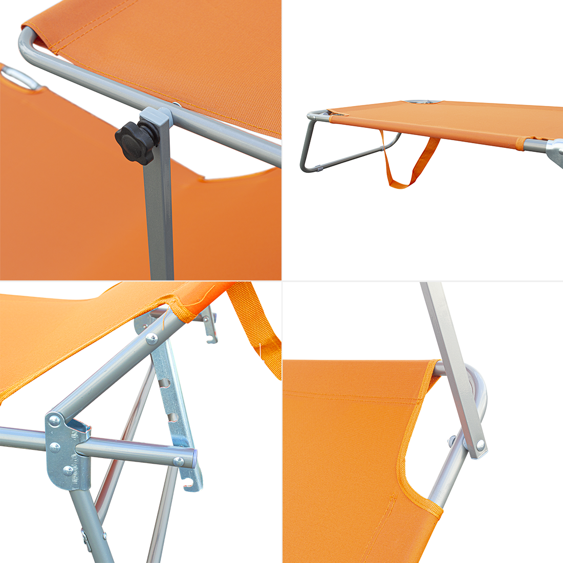 2309P Transat pliant avec dossier réglable et parasol