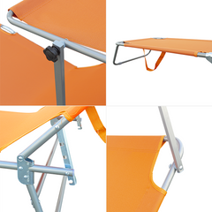 2309P Transat pliant avec dossier réglable et parasol