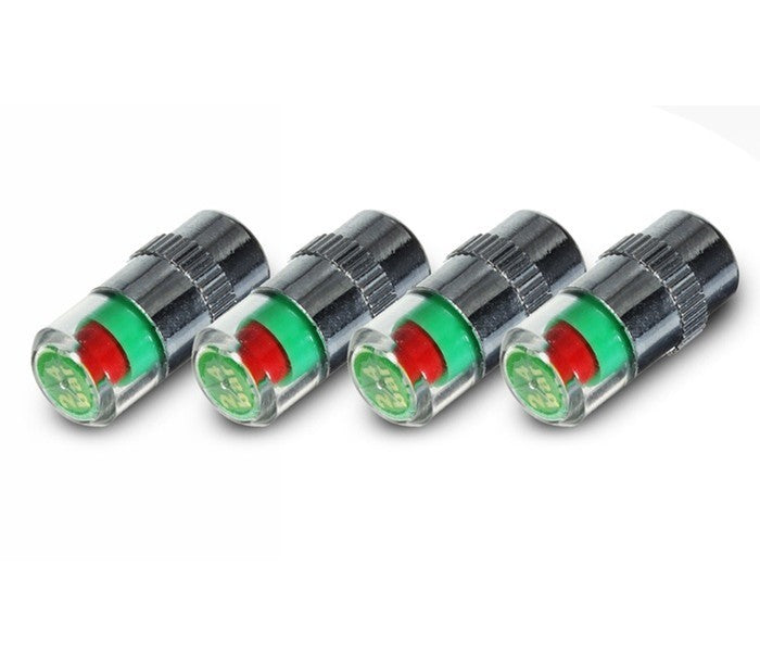 Kit 4 manomètres à roue avec indicateur LED Universel 2,4 bar 36 PSI