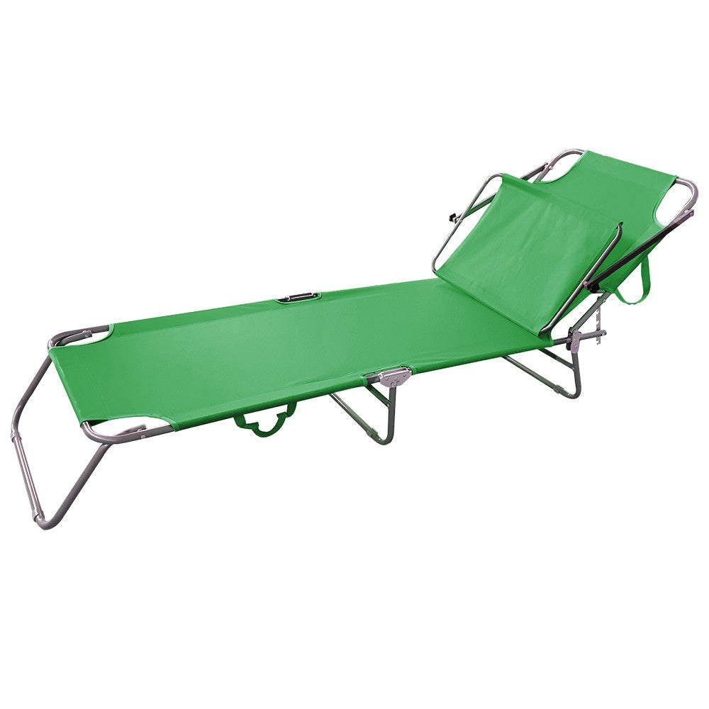 Chaises longues pliantes 2 pièces dossier inclinable et pare-soleil acier 2309P