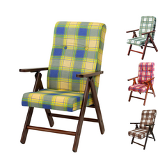 Fauteuil inclinable MOLISANA ArtLegno MAS020 structure en bois motif écossais