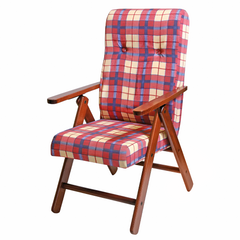Fauteuil inclinable MOLISANA ArtLegno MAS020 structure en bois motif écossais