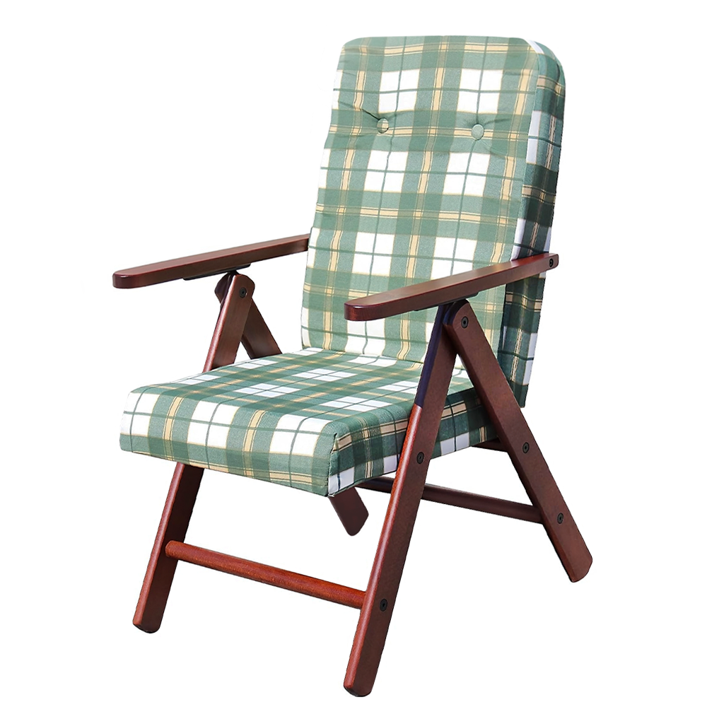 Fauteuil inclinable MOLISANA ArtLegno MAS020 structure en bois motif écossais