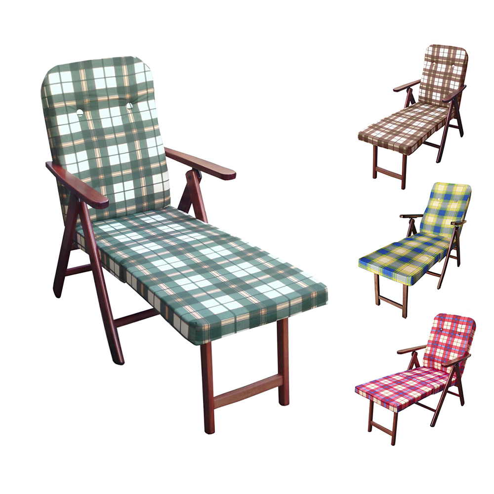 MOLISANA Artlegno Fauteuil inclinable Repose-pieds amovible Structure en bois