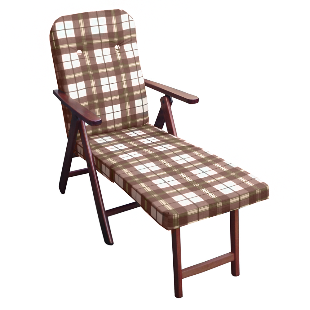MOLISANA Artlegno Fauteuil inclinable Repose-pieds amovible Structure en bois