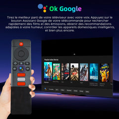 TV Box Stick Streaming 8K HD ANDROID Connexion Wi-Fi avec télécommande vocale