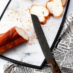 Ensemble de 5 couteaux de cuisine en pierre avec éplucheur en céramique