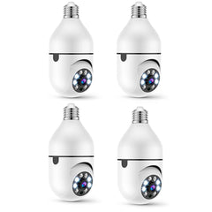 4 pièces Caméra Wi-Fi, lampe cachée, ampoule intérieure et extérieure, Zoom