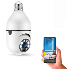 4 pièces Caméra Wi-Fi, lampe cachée, ampoule intérieure et extérieure, Zoom
