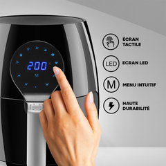 Friteuse à air 3,5 litres avec panier amovible 1500 W écran tactile et minuteur