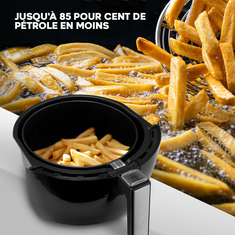 Friteuse à air 3,5 litres avec panier amovible 1500 W écran tactile et minuteur