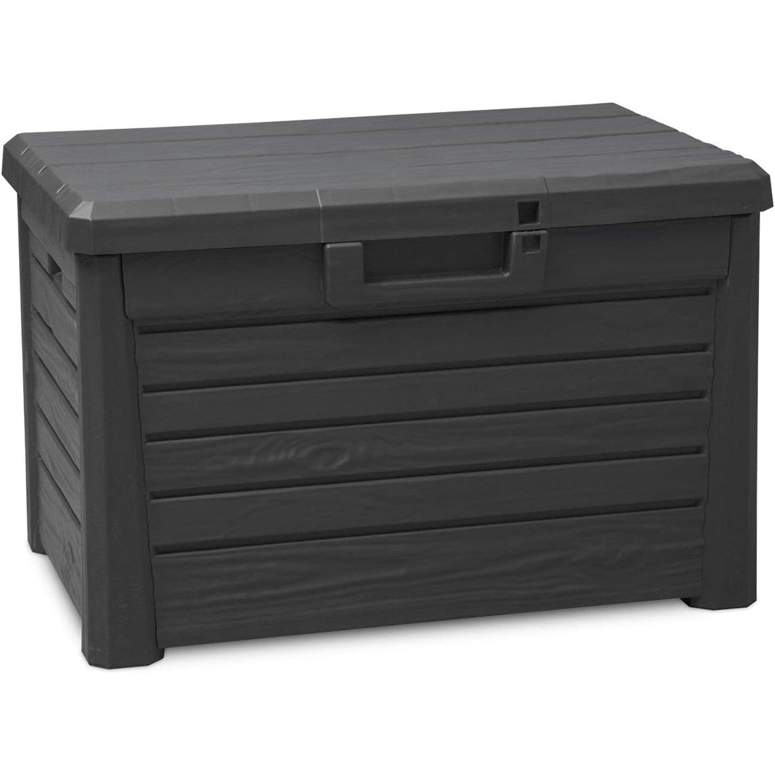 Coffre conteneur Rangement 160 LT en Résine Effet Bois pour Jardin 50.5x46.5x73
