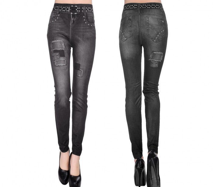  J0173 - Jeggins détail patch - divers coloris - Mode féminine
