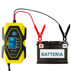 Chargeur batterie voiture moto batteries lithium plomb 12-24V câbles et écran