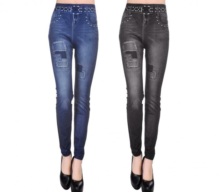 J0173 - Jeggins détail patch - divers coloris - Mode féminine