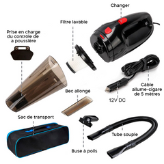 Aspirateur voiture portable voitures camion bateaux avec prise allume-cigare 12V