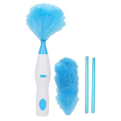 Plumeau Électrique Rechargeable Brosse Rotative Nettoyage 2 Têtes Sans Fil