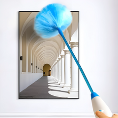 Plumeau Électrique Rechargeable Brosse Rotative Nettoyage 2 Têtes Sans Fil