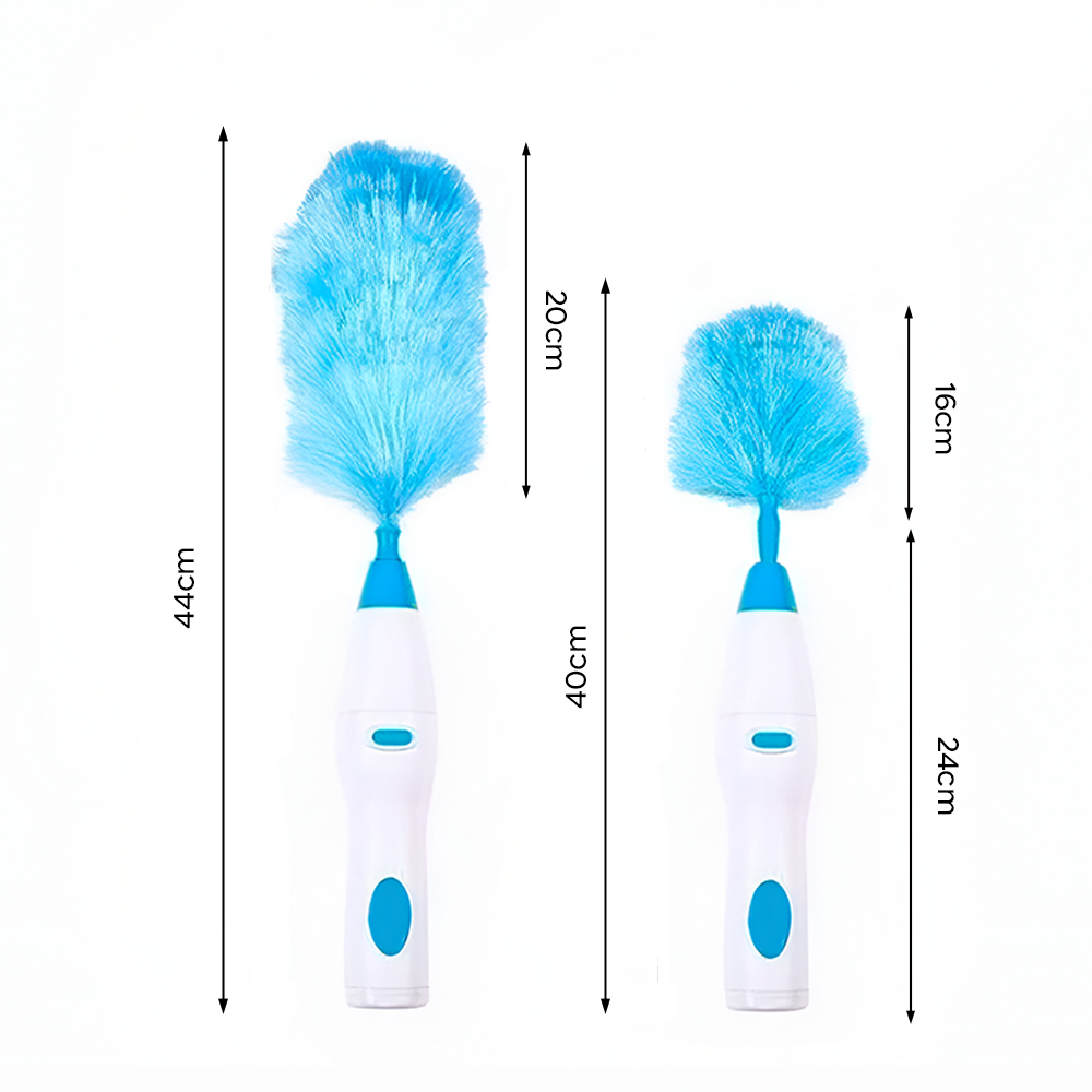 Plumeau Électrique Rechargeable Brosse Rotative Nettoyage 2 Têtes Sans Fil