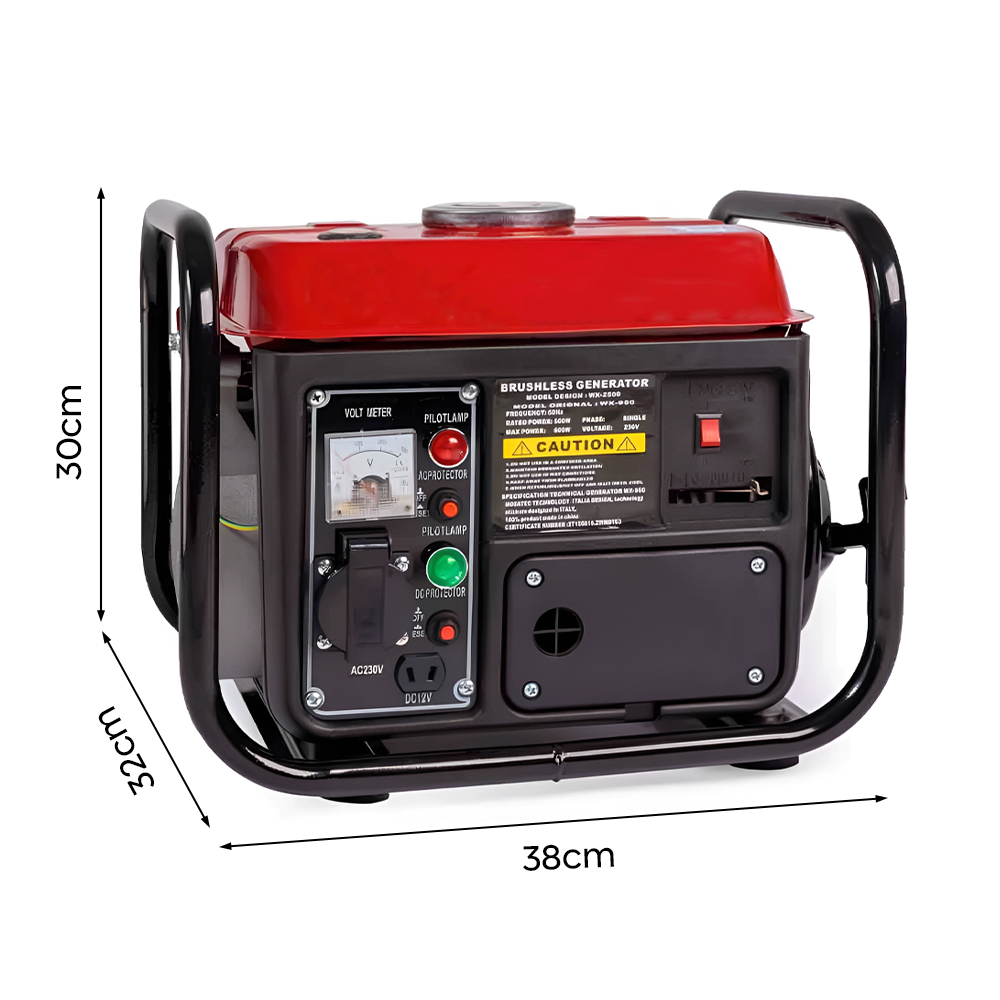 Générateur Courant Moteur à Essence 2 Temps 1000W Groupe Électrogène Portable