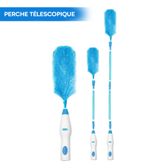 Plumeau Électrique Rechargeable Brosse Rotative Nettoyage 2 Têtes Sans Fil