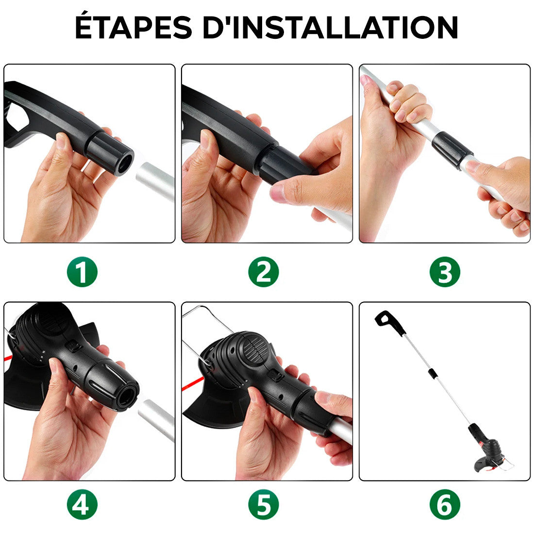 Brosse Rotative Électrique Sans Fil Batterie 26V Nettoyage Carrelage 4 Têtes