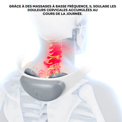 Masseur chauffe-cou rechargeable USB, température réglable pour cervicales