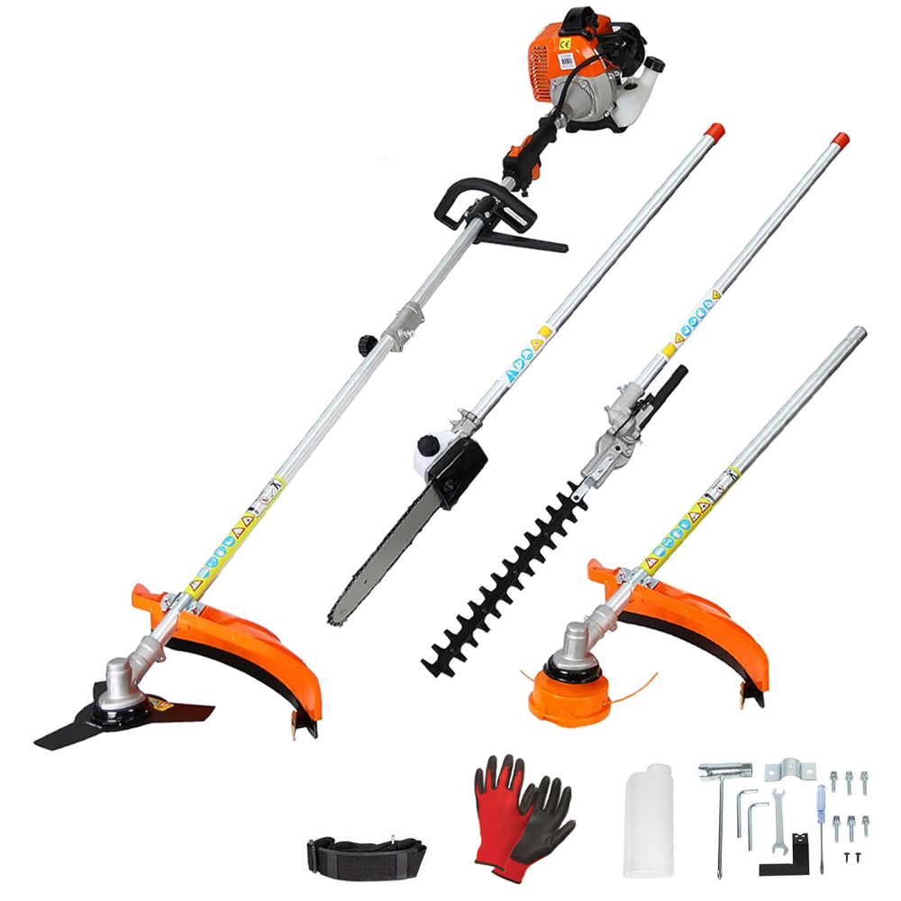 Taille-haie Coupe-branches/bordures débroussailleuse 52cc KRAFTROYAL 4en1 jardin