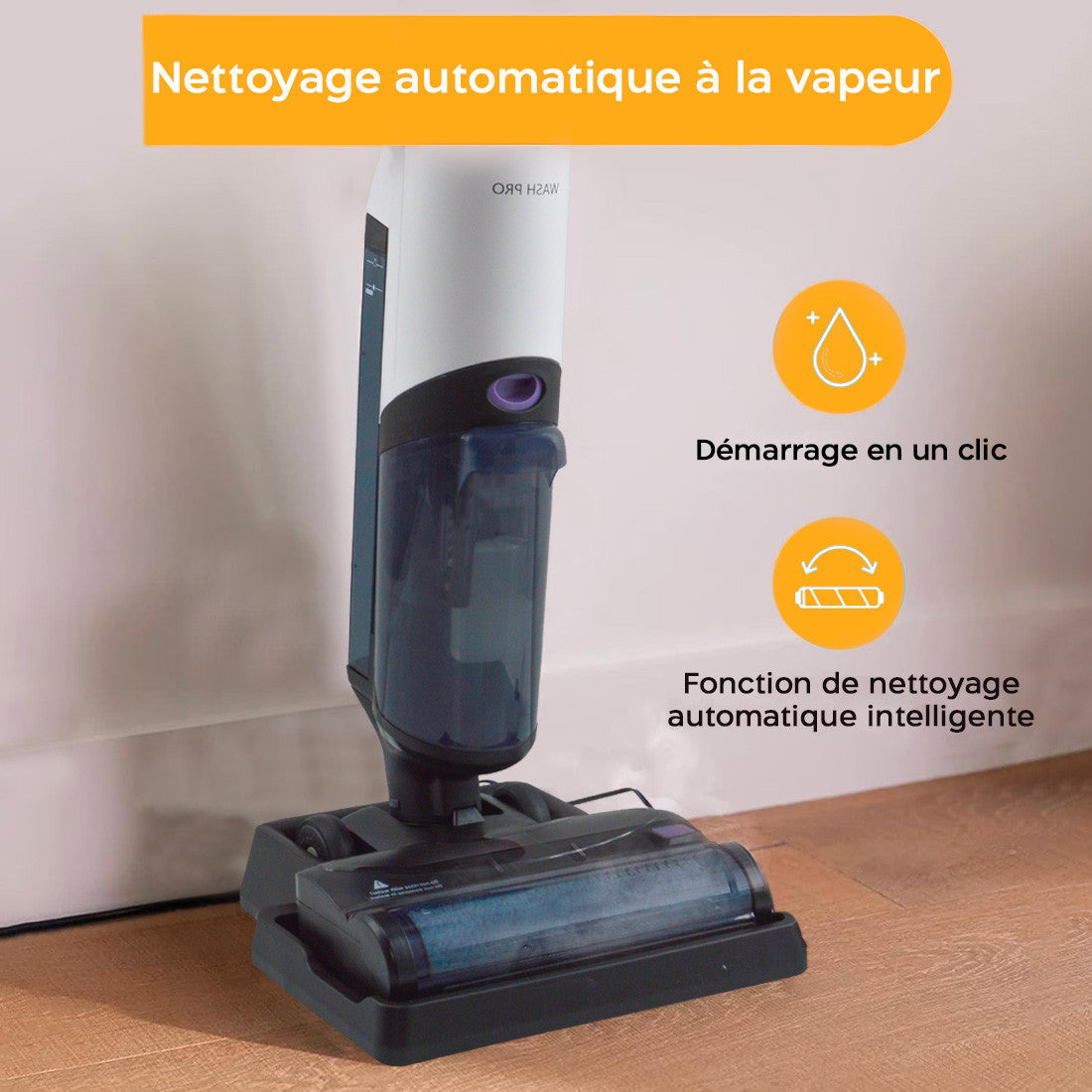 Aspirateur et nettoyeur sans fil intelligent avec écran LED