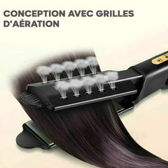 Lisseur céramique cheveux avec température réglable 220° orifices de ventilation