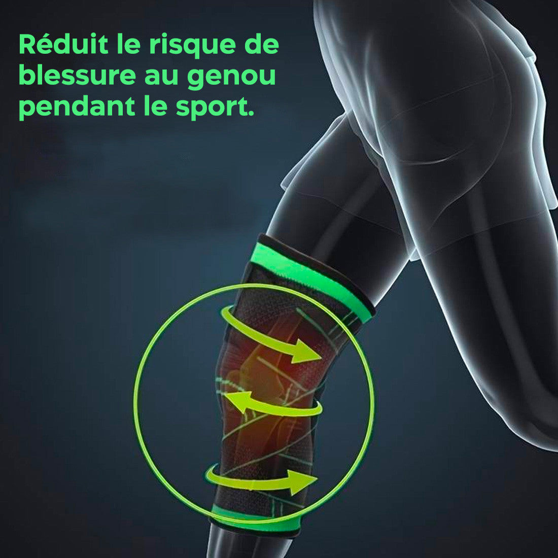 Genouillère Sportive Soutien de Genou Bande Élastique de Compression
