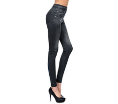 GIADA Leggings Stretch Shaping Effet Jeans Jegging Intérieur Peluche