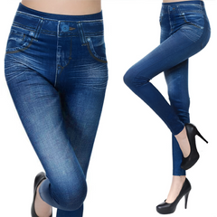GIADA Leggings Stretch Shaping Effet Jeans Jegging Intérieur Peluche