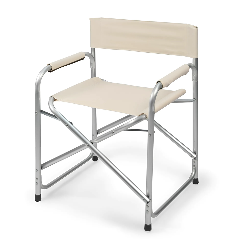 Chaise pliante Textilene aluminium et tissu ONSHORE 55x57x82cm