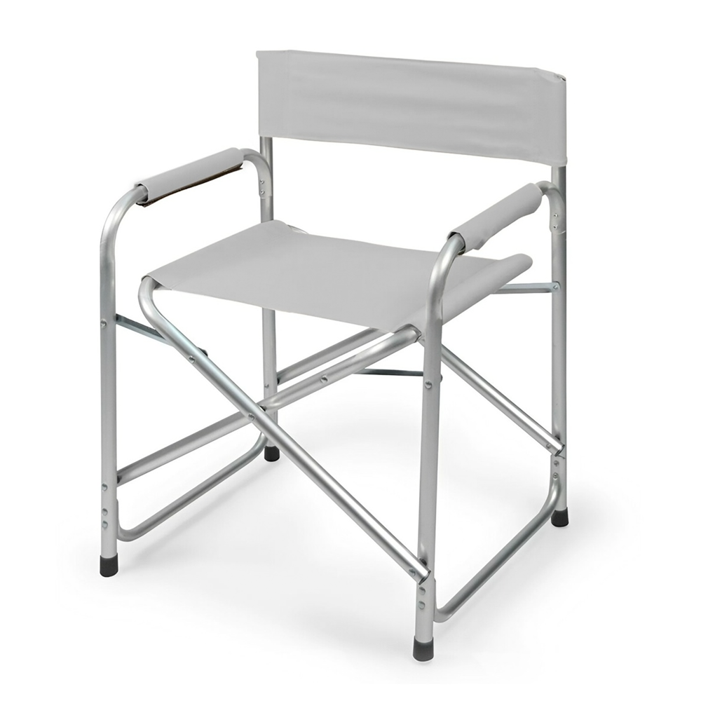 Chaise pliante Textilene aluminium et tissu ONSHORE 55x57x82cm